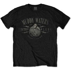 Muddy Waters Unisex Adult Electric Blues Logo T-Shirt / Black